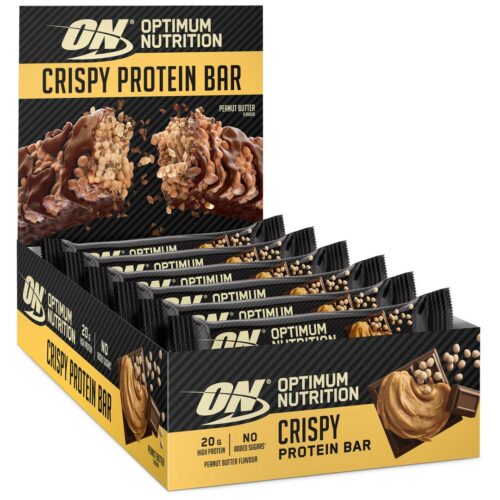 10 X Optimum Nutrition Protein Crisp Bar 65 G Peanut Butter