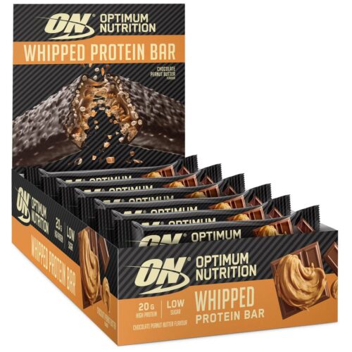 10 X Optimum Nutrition Whipped Protein Bar 60 G Chocolate Peanut Butte