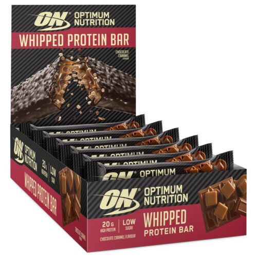 10 X Optimum Nutrition Whipped Protein Bar 60 G Chocolate Caramel